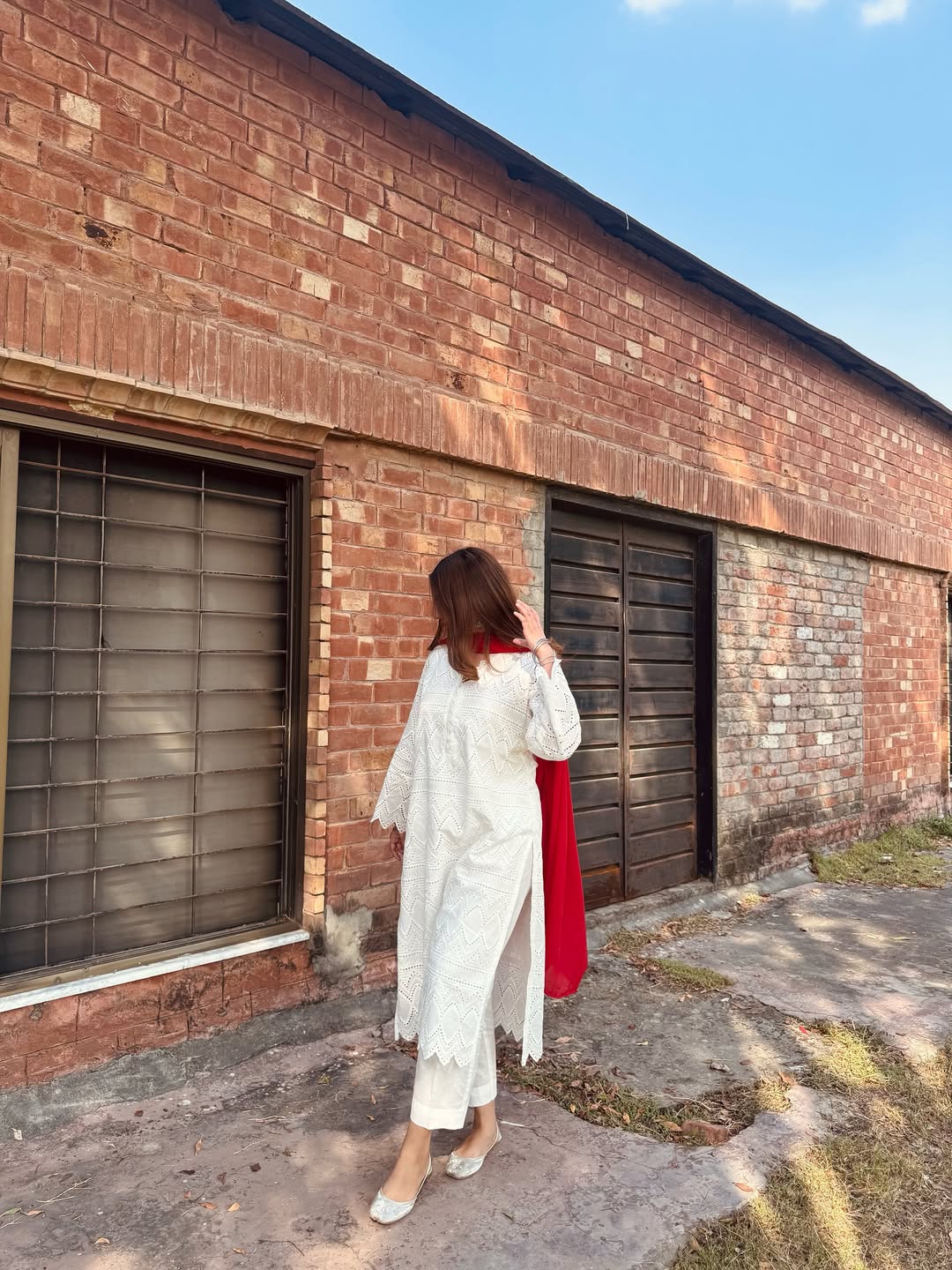 White Whisper Chikankari Suit Luxury Handcrafted 3 Piece for Effortless Elegance