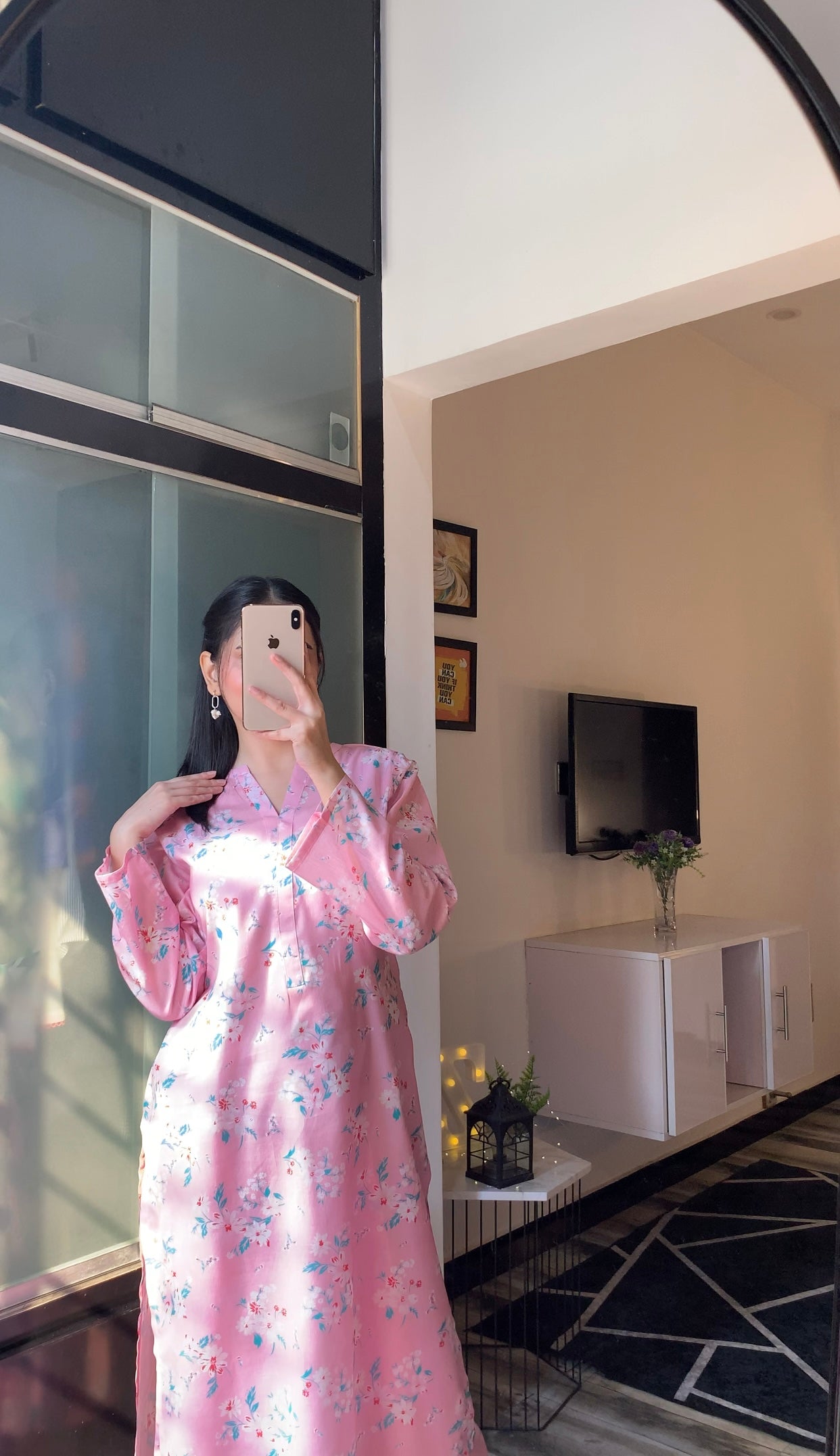 Soft Blush Co-Ord Set Pastel Pink 2-Piece Floral Suit for Women