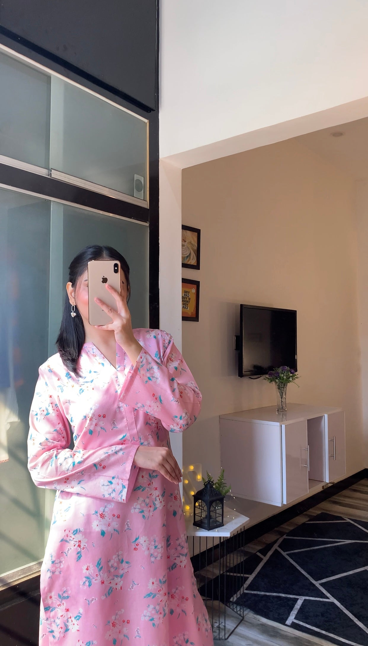 Soft Blush Co-Ord Set Pastel Pink 2-Piece Floral Suit for Women